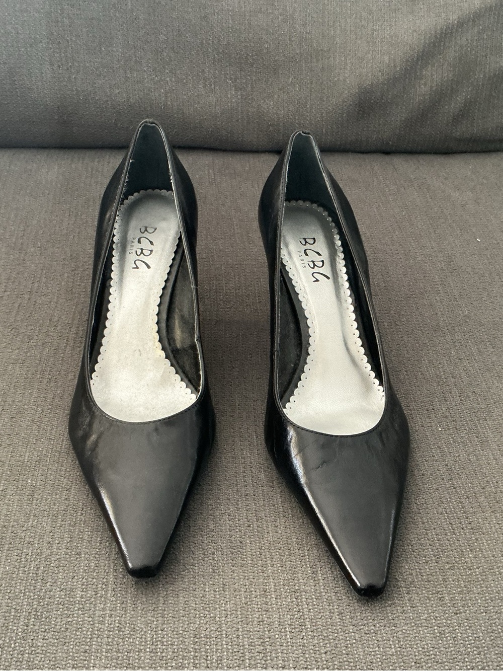 BCBG Black Pointed Toe Heeled Pumps